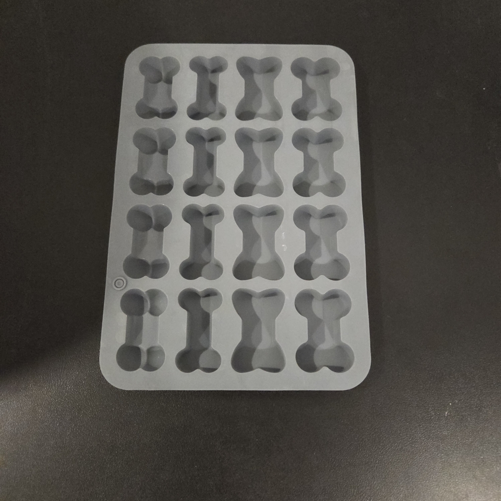 Gray Bone-Shaped Silicone Mold